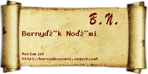 Bernyák Noémi névjegykártya